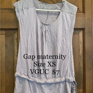 GAP maternity Gray Relaxed Tie Front Tank Top